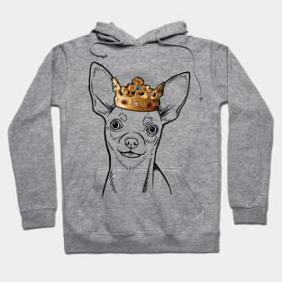 Smooth Chihuahua Dog King Queen Wearing Crown Hoodie